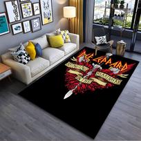 Rock Band Style Sword Carpet suitable as a non-slip mat for the living room or bedroom sofa 40x60cm( 15x23in ) gray