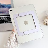 Clear Acrylic Case IPad 11th Gen A16 With Kickstand Support Anti-Slip Shockproof Back Cover Air 6/7 Pro 11 iPad Air 13 2024-2026 / Pro 12.9 compatible violetinė