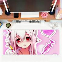 Cute Super Sonico Mouse Pad For Office Gaming And Keyboards NonSlip Large Waterproof 40x90x0.3cm