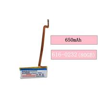 New 616-0232 Battery for Ipod Classic Gen 5th 7th 6th 120GB 80GB Thin 160GB Thick for Ipod 5/5.5 Gen 30Gb 616-0229 Bateries 616-0232(80GB)