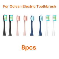 For Replacement Oclean 8pcs Heads Flowx X Pro Z1 F1 One Air 2 Se Brush Heads Soft Dupont Sonic Toothbrush Vacuum Bristle Matches the image,4 colors white
