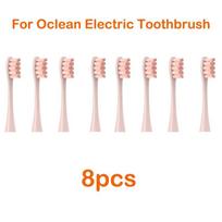 For Replacement Oclean 8pcs Heads Flowx X Pro Z1 F1 One Air 2 Se Brush Heads Soft Dupont Sonic Toothbrush Vacuum Bristle Matches the image,8pcs pink