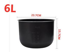 Elektrinės greitpuodžio įdėklas 1,6/3/4/5/6L Non-stick Ryžių puodo Gall Juodo kristalo vidinės dalys Puodo dalys tik Midea oranžinė
