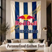 Custom Text Tapestry Red Bull Racing Print Wall Tapestry Indoor Living Room Wall Decor 150cmx200cm