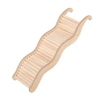 Daugiafunkcinis gyvūnų laiptų žaislas Medinis rampos tiltas Patvari žiurkėno kopimo kopėtėlės Mažiems gyvūnams 27x8.5cm
