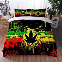 Palm Leaf Duvet Cover King/Queen Size Green Tropical Botanical Leaves Bedding Adults Women Colorful Floral Polyester Quilt Cover 70x133cm 3pcs black