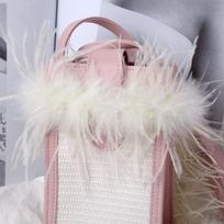 Feather Strip Ostrich Feather Grab Clip Diy Jewelry Decorative Accessories Material Latin Dance Clothing Accessories 1pcs gray