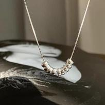 Su Chuang Light Luxury S925 Silver Bead Choker Necklace - Women's Minimalist Design 925 Silver black