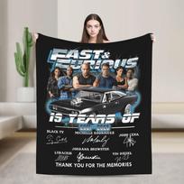 Fast and Furious Racing Blanket Fleece Print Multifunction Super Soft Throw Blanket for Home Office Bedding Throws Size: 75*100cm, Weight: 230 GSM gray
