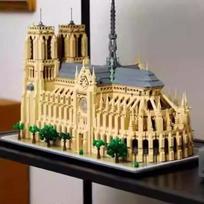 21061 Notre Dame De Paris Statybinis kaladėlių rinkinys Gatvės scenos serija Suaugusiems Sudėtingas surinkimas Statybinės kaladėlės Žaislai brown