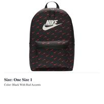 Nike Poliesterio Kuprinė Įprasta Moteriška Juoda ir Raudona HF6995-010 One Size 1 raudona