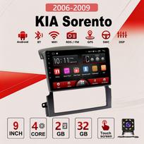 2Din Android Car-Play Automobilio radijas, KIA Sorento 2006-2009, Multimedia grotuvas, galvos blokas, stereo, GPS navigacija, BT WIFI, 2+32GB 2+32GB juoda