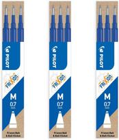 Pilot Frixion Erasable Pen Blue Gel Fine Tip 07 Refill, 9-Pack, Ink, (Blue) mėlyna