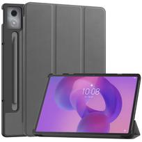 For Lenovo Idea Tab Pro Case 12.7 inch Magnetic Tri-Folding PU Leather Stand Cover For xiaoxin idea tab pro tb373fu TB375FC Lenovo Pro12.7 2025 pilka spalva