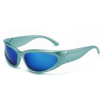 Sunglasses Highend Driving Mens Steampunk Uv And Glare Protection Green blue frame ice blue