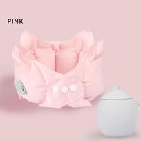Ultra-Light Travel Neck Pillow Cooling Fabric Air Pillow  For Neck Headrest Sleep Support rožinė