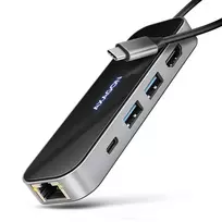 I/O HUB USB-C 6IN1/GLASS 0.2M HMC-6GLN AXAGON