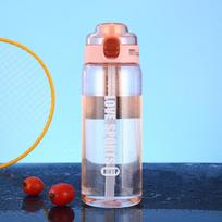 Plastikinis Nešiojamas Sportinis Butelis Termosas Gradientinis Dvigubas Gėrimo Šiaudelis Puodelis Vyrams ir Moterims Gražus Atsparus Smūgiams Vandens Butelis 850ML