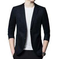 Men's Suit Autumn and Winter New Men's Casual Small Suit Men's Slim Suit XXXL black