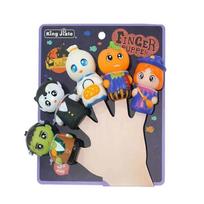 Halloween Finger Puppets Ghost Vampire Witch Pumpkin Frankenstein Characters Finger Puppets Set For Party Favors Pretend Play Set orange