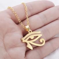 Ancient Egyptian Anubis Horus Rune Dog Tag Pendant for Men Stainless Steel Necklace Pharaoh Amulet Punk Jewelry Gift gray