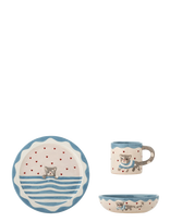 Bloomingville Mini - Mille Tableware Set - Vakarienės rinkiniai - Mėlyna