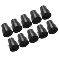 10 vnt. ėjimo atramų guminiai antgaliai Neslystantys ėjimo atramų antgaliai Apsauginiai 19 mm vidinis skersmuo black