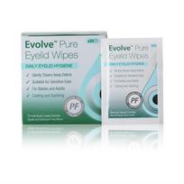 Evolve Pure Eyelid Wipes Pack of 20 Wipes white