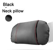 Car Neck Pillow Leather Travel Comfort Car Waist Pillow Support Headrest For Lexus NX GS RX IS ES GX LX RC 200 250 350 LS 450H Black-Neck gray
