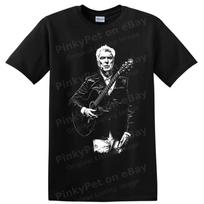 David Byrne Talking Heads Guitarist Portrait Art T Shirt New Wave Rock Music Tee M black