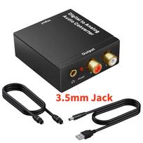 DAC Digital Analog Audio Converter Optical SPDIF Toslink Coaxial Input To L/R RCA 3.5mm Jack Headphone Amplifier Output for TVGood product with 3.5mm Output
