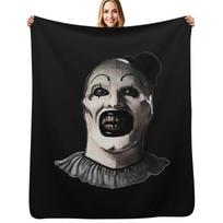 Terrifier Throw Blanket Warm Comfortable Blanket Gift for Parents Friends 75cm*90cm black
