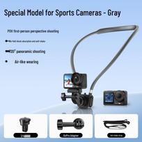 Neck & Chest-Mounted Magnetic Phone Holder for First-Person Vlogging & Sports Camera Shooting gray