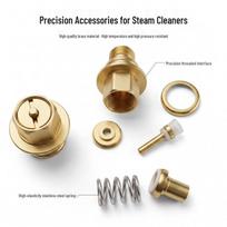 High-Pressure Steam Cleaner with All-Copper Fittings and Integrated Pressure Relief Valve for Bathroom and Oil Stain Removal Net weight 33.5g beige