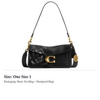 COACH CLOT Collaboration Tabby Cow Leather Crossbody Bag, Shoulder Bag Medium Women's Black CDW26-B4M2 One Size 1 black