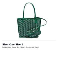 GOYARD Anjou Veršio Odos Pirkinių Krepšys, Rankinė Mini Moteriška Žalia GY10181726 One Size 1 black