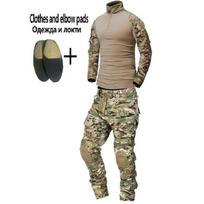 Military Uniform Camo Tactical Multicam Suit Men Airsoft Combat Paintball Combat Hiking Shirt Cargo Pants Sniper Hunting Clothes L-65-73kg