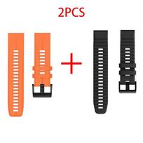 2PCS 22 26MM Silicone Strap Compatible With Garmin Fenix 5 6 7 Durable Soft Watch Band For Garmin Fenix 8 7X 6X 5X Enduro 3 2 1 22mm Quickfit black