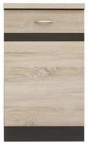 Apatinė virtuvinė spintelė Junona Line Left, sonoma ąžuolo sp./wenge sp., 47 cm x 50 cm x 85.7 cm