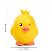 Interaktyvus žaislas šuniui katei Guminė maža geltona antis, Pingvino žaislas šunims Lateksinis cypsiantis kramtomasis dresūros augintinių produktas yellow