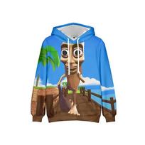 Tung Tung Tung Sahur Juokingas Beisbolo Lazda Mėmė Gobtuvas Vyriška Mada Humoro Stilius Grafiniai Megztiniai Harajuku Mada Vaikų Gobtuvai 6XL blue