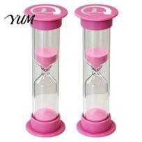 Durable Plastic Timer 2Pcs Colorful Hourglass Timers, Small Sand Clock 30s/1/2/3/5/10Mins Office Productivity Time Management Tool for Classroom Home C white