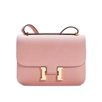 H-button Kangkang bag, palm pattern cowhide underarm small square bag, high-quality leather versatile one-shoulder messenger flight attendant bag beige