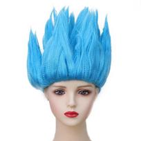 Boys Girls Halloween Son Goku Cosplay Costumes For Kids Outfit Bodysuit Men Krillin Training Clothes Saiyan Outfits Wig Dress Up S(Fit 100-115cm) blue