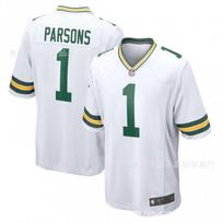 Green Bay Packers 1 Parsons Football Jersey Cotton Unisex Adult Sports Apparel Basketball Fans XL white