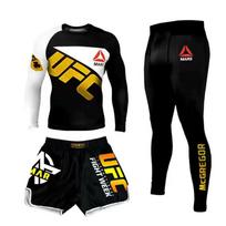Mens Training Compression Set Short Sleeve Top Shorts Boxing MMA Fitness Gym Quick Dry 4XL