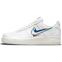 Nike Air Force 1 Low Multi-Swoosh Men Sneakers White Game-Royal University-Red DM9096-101 43 white
