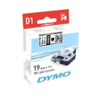 Juostelė Dymo D1, 19mmx7m, juoda ant balto
