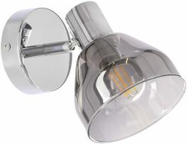 Šviestuvas sieninis Candellux Lighting Grazia 91-45652, E14, 1 x 40 W, pilka sp. / sidabro sp.