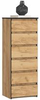Komoda Akord Furniture Factory CL6 PK, juoda sp./craft oak sp., 109 cm x 40 cm x 35 cm